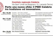 Il PSDI in Calabria riparte da Piero Lamberti, ed inaugura la sede regionale