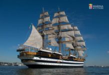 La Nave Amerigo Vespucci a largo di Scalea, grande gioia per il sindaco Licursi