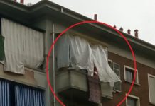 Donna disabile precipita da un balcone