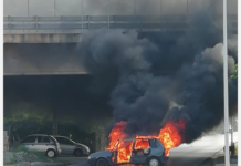 Rapina a Guardia Piemontese con auto incendiata, attimi di terrore -Possibili dinamiche-