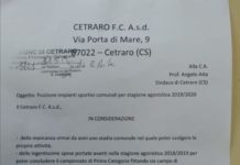Il Cetraro calcio é a rischio fallimento