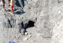 San Nicola Arcella, una frana sul sentiero che da sud porta all’Arcomagno.