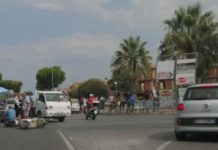 Incidente stradale sulla ss18 uomo a terra