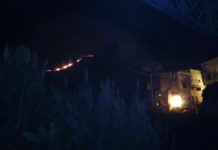 Amantea, vasto incendio in zona Castello -Foto-