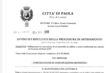 Paola, ecco la concessione di un immobile per il “centro per anziani” Ad aggiudicarselo…..