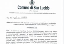 San Lucido, crolla un muro nel borgo, chiusa la strada