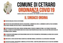 Cetraro, nuova ordinanza restrittiva del sindaco