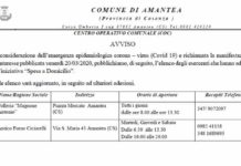 Amantea, emergenza covid19, manifestazione d’interesse per spesa a domicilio