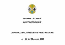 Tamponi e Mascherina “obbligatoria” all’aperto, ordinanza Santelli -IL TESTO-