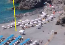 Ombrelloni e Sdraio nell’alveo del Torrente Saracena in San Nicola Arcella autorizzati dal Comun