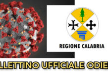 Coronavirus, il bollettino della Regione Calabria
