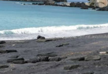 Praia a Mare spiaggia di Fiuzzi, emergono ancora blocchi di cemento