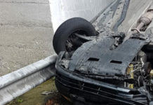 Auto si ribalta sulla Paola-Cosenza -Foto-