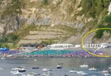 SAN NICOLA ARCELLA: FRANA SULLA SPIAGGIA MARINELLA
