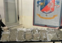 54 chili di Marijuana in casa, marito e moglie in manette