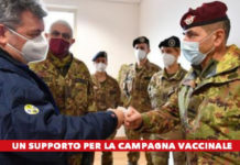 VACCINI ANTI-COVID, ARRIVATO IL TEAM SANITARIO DELL’ESERCITO