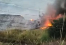 Struttura Balneare in fiamme sul Tirreno Cosentino -Video-