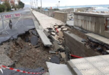 San Lucido, si apre voragine di oltre tre metri sul lungomare