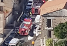 Paola. Fiamme in abitazione del centro storico -FOTO-