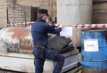 Scarico non autorizzato, sequestro in una officina della Provincia di Cosenza