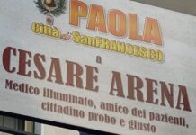 Paola. Una targa commemorativa per il dott. Cesare Arena