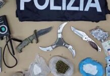 Marijuana, Hashish e coca in casa: 49enne in manette.