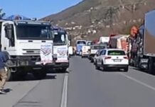Da Scalea a San Lucido. Protestano sulla Strada Statale18 gli autotrasportatori