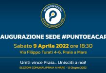 Praia a Mare. Puntoeacapo inaugura la sede elettorale