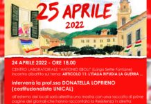 Paola. 25 Aprile “L’Italia Ripudia la Guerra”. Evento dell’Anpi