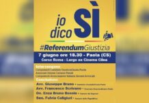 Paola. Referendum “Le Ragioni del SI”. Evento Martedì alle 18:30 su Corso Roma