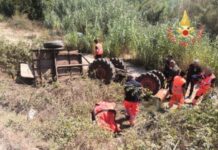 Si ribalta con il Trattore:::Muore un giovane