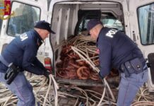 Cosenza:::Sequestrata una tonnellata di rame