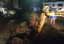 Belvedere Marittimo:::Pioggia e detriti. Mezzi in azione lungo il fiume Gafaro -FOTO-