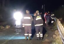 Amantea:::chiuso tratto di strada litoranea causa caduta massi