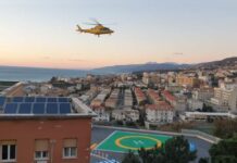 Paola, elisoccorso atterra nella nuova postazione. soccorso 52enne con sindrome coronarica acuta