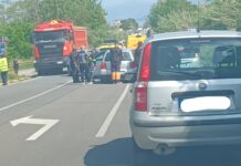 Tirreno Cosentino. Incidente sulla SS18
