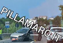 Tirreno Cosentino. Incidente stradale sulla SS18