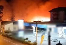 Praia a Mare. Incendio nell’area ex Marlane