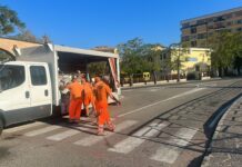 Paola. Rifacimento della segnaletica orizzontale. Iniziati i lavori vicino le scuole