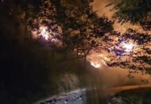 Paola. Vasto incendio nella notte. Bruciano le colline vicine al Santuario di San Francesco