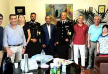 San Lucido, il benvenuto dell’amministrazione al nuovo Comandante della stazione dei Carabinieri, Luogotenente Giovanni Arcaro