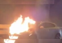 Tirreno Cosentino. Terrore sulla SS18. Auto in fiamme. Il conducente salvo per miracolo