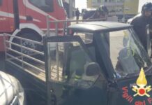 Incidente in Calabria. Motocarro si ribalta