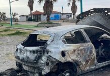Cetraro. Auto completamente in fiamme. Era stata rubata a Belvedere Marittimo -FOTO