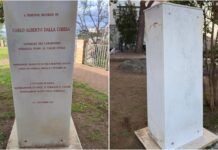 Paola, ripulito dalla scritte vandaliche il monumento a ricordo di Carlo Alberto Dalla Chiesa