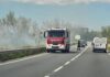 Tirreno Cosentino, principio di incendio a ridosso della strada, Vigili del fuoco sulla SS18