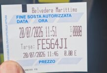 Belvedere Marittimo «strisce blu» ecco il ticket di cortesia gratuito per le brevi soste