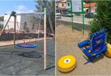 Belvedere M.mo, danneggiati il parco giochi per bambini e la sedia Job per diversamente abili