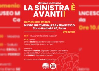 «La Sinistra è avanti» matinèe socialista a Paola